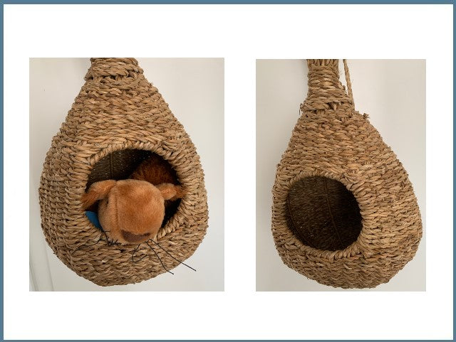 Eichhörnchenkobel aus Schilfgras – Waldkobolde.shop